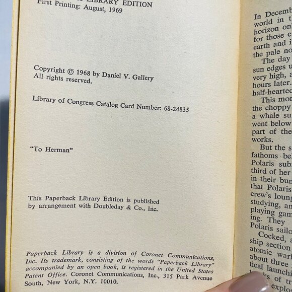 The Brink By Daniel V. Gallery Paperback Library Edition 1969 Vintage Book - Picture 6 of 7